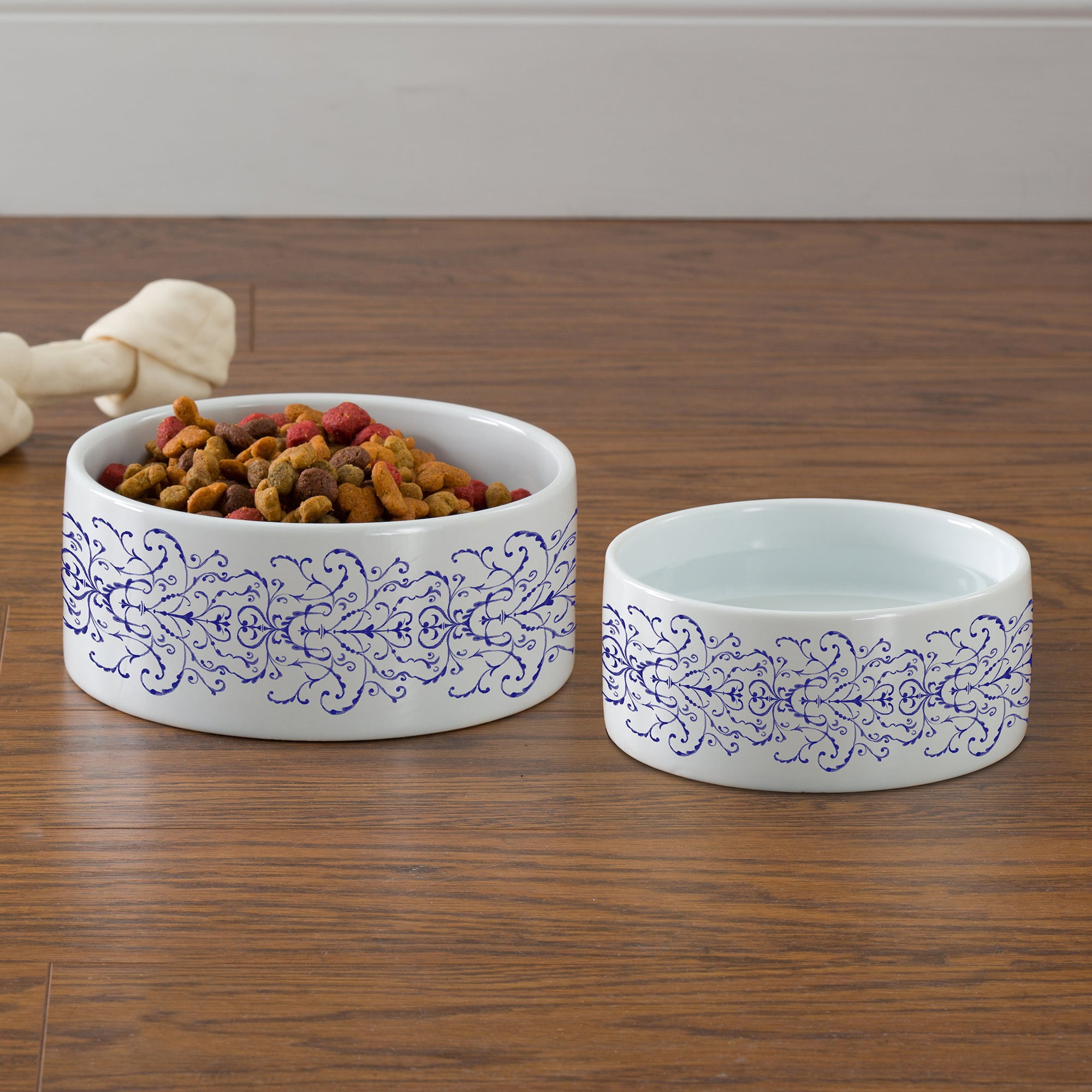 Personalization Mall Ornamental Print Pet Bowl, Small