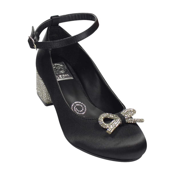 ZAPATILLA TACON LEON NIÑA NEGRO SINTETICO 353509 Leon 353509p
