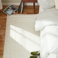 thumbnail image 3 of TOWN & COUNTRY EVERYDAY Cloud Shag Plush Border Area Rug with High-Low Pile, Ivory, 5'2"x7'2", 3 of 9