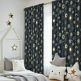 thumbnail image 5 of Blackout Kids Curtains,Dark Blue Sun Moon Star Pattern Childrens Insulated Curtains Set Of 2,Bedroom Essentials,Toddler Room Decor 52x84in(132x213cm), 5 of 5