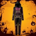 thumbnail image 2 of KHONTS Halloween Family Matching Onesies Pajamas Skeleton Printed Bodysuit Sets Hooded Jumpsuit Funny Loungewear for Adult and Kids Women L, 2 of 4