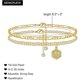 thumbnail image 2 of Pulseras de tobillo con inicial para mujer, tobilleras con inicial de doble capa bañadas en oro de 14 quilates, joyería para mujeres y adolescentes, 2 of 7