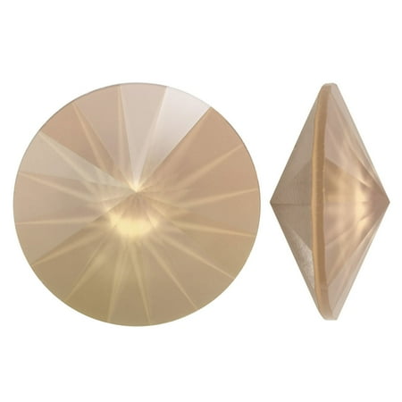 - Swarovski Crystal, #1122 Rivoli Fancy Stones 14mm, 2 Pieces, Crystal Ivory Cream