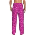 thumbnail image 3 of Balery Men'S Rose Red Glitter Pants,Sleepwear Pants,Pajama Pants,Pj Bottoms Drawstring And Pockets-Small, 3 of 9