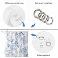 thumbnail image 5 of Blue White Flowers Waterproof Fabric Shower Curtain,Spring Summer Floral Botanical Waterproof Fabric Shower Curtain for Bathroom Curtains Bathtubs Hotel Shower Curtains with 12 Hooks Long 72x78in, 5 of 8