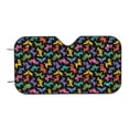 thumbnail image 6 of Lsque Colorful Geometric Dog Car Windshield Sun Shade | Accordion Folding Style Auto Shade for Car Truck SUV Van | Blocks UV Rays Sun Visor Protector | Small, 6 of 7