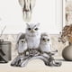 thumbnail image 5 of Figuras de búho, estatua de búho, adornos creativos, estatua de animal para sala de estar y oficina. Blanco, 5 of 7