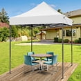 thumbnail image 6 of COBIZI 6.6x6.6 FT Heavy Duty Pop Up Canopy Tent, Thickened Steel Frame, Waterproof Windproof UPF 50+, Outdoor Camping BBQ Market Canopy, Stakes Sandbags Ropes Carry Bag Included, White, 6 of 9