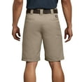 thumbnail image 2 of Dickies Men's 11 Inch Regular Fit Stretch Twill Work Short, Khaki, 32, 2 of 3