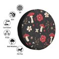 thumbnail image 4 of Fotbe Fly Agaric and Flowers Funda de Llanta de Repuesto con Estampado, Engrosada, Ajuste Universal para Jeep, Remolque, RV, SUV, Camión-14 inch, 4 of 6