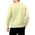 thumbnail image 3 of Men's Round Neck Fleece Lined Thick Solid Color Sweatshirt - Comfortable and Warm Pullover Hoodie for Everyday Casual Wear and Winter Season,Beige,3XL, 3 of 7