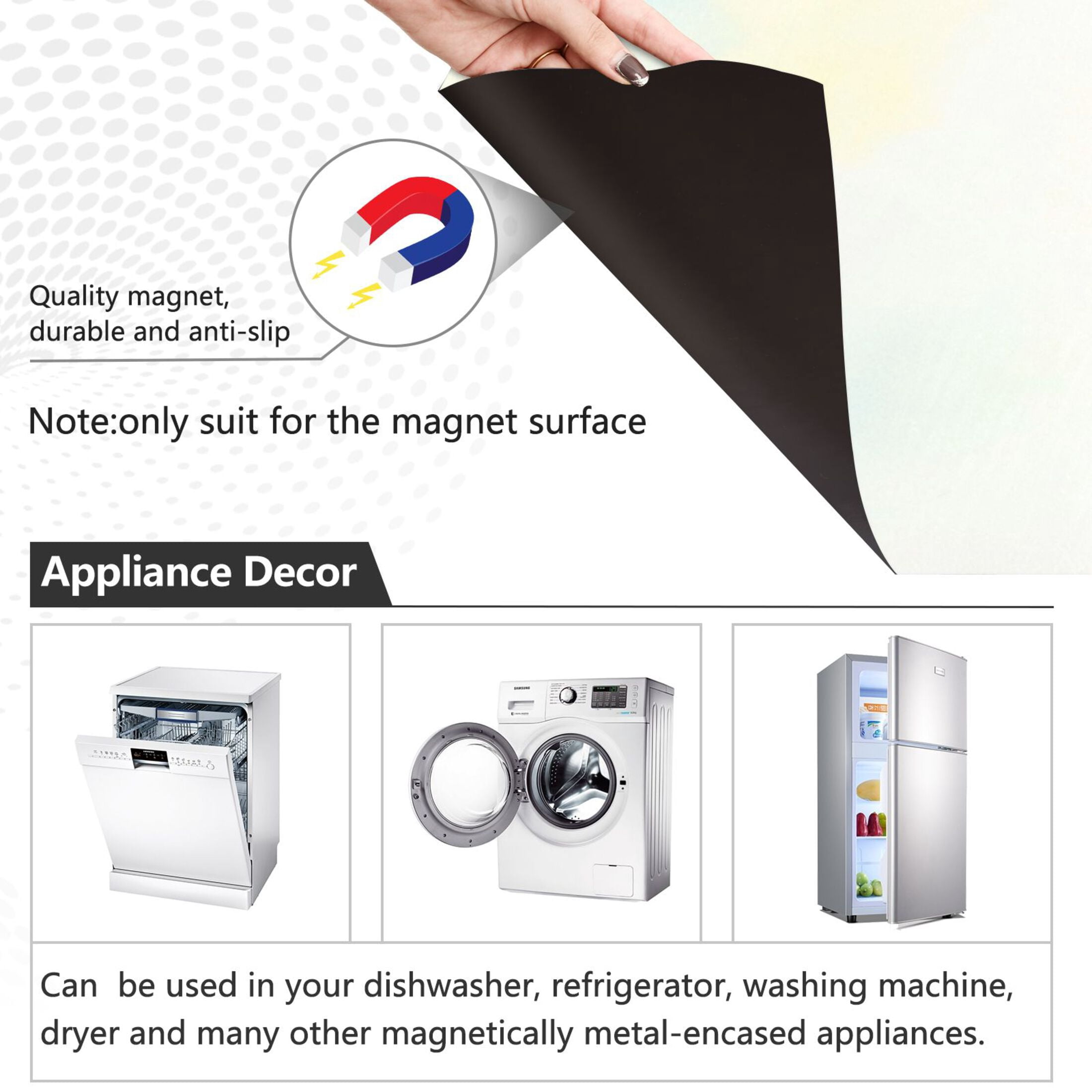 Dishwasher Magnetic Sticker 23x26 Inch Refrigerator Magnetic Sticker Washing Machine Magnetic Sticker Kitchen Panel Magnetic Sticker Home Decor Sea Of Flowers