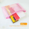 thumbnail image 3 of Bolsa de malla transparente para archivos A4, bolsa gruesa con cremallera A4, organizador de papel de prueba, 3 of 3