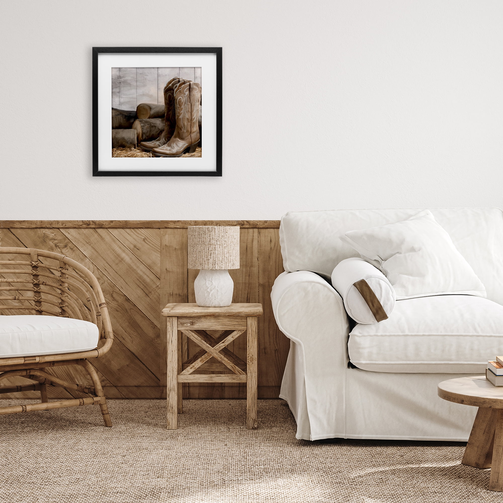 Stupell Industries Kick Off Your Boots Black Framed Print Under Glass, design by Kim Allen