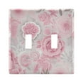 thumbnail image 3 of 3 Gang Switch Covers Peony Flowers Pink Light Wall Plate Home Faceplate Switch Plates 6.37”x4.48”, 3 of 8