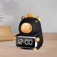 thumbnail image 1 of Cubierta de caja de pañuelos con figura de , reloj Digital LED, soporte para micrófono TF, altavoz de reloj de escritorio 12H/24H para estante Negro, 1 of 7