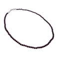 thumbnail image 3 of Tibetan Silver 925 Sterling Silver Garnet Necklace for Women, Handmade Beaded Strand Jewelry with Genuine Gemstones, Designer Fashion Gift, 3 of 4