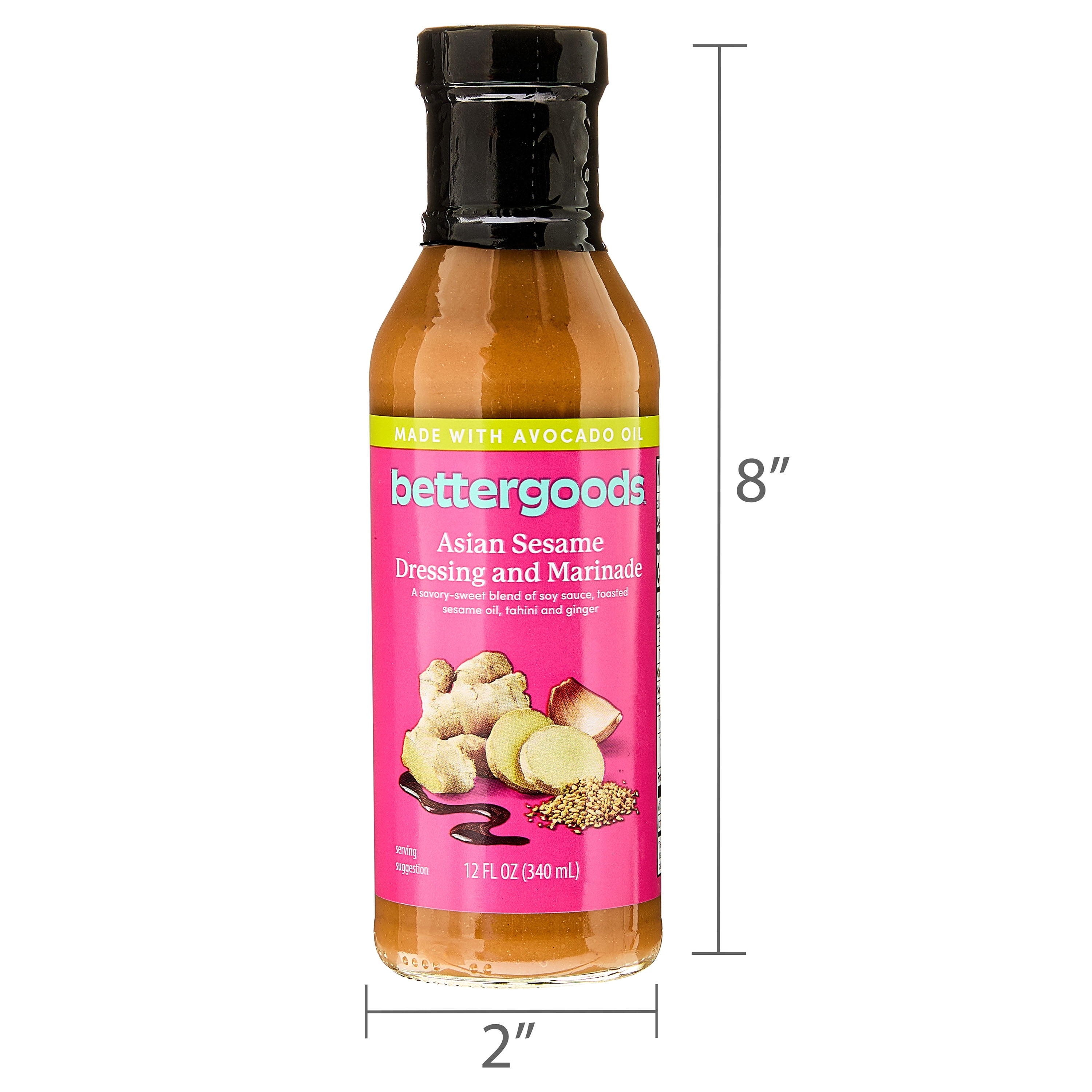 bettergoods Asian Sesame Avocado Oil Salad Dressing & Marinade, 12 fl oz