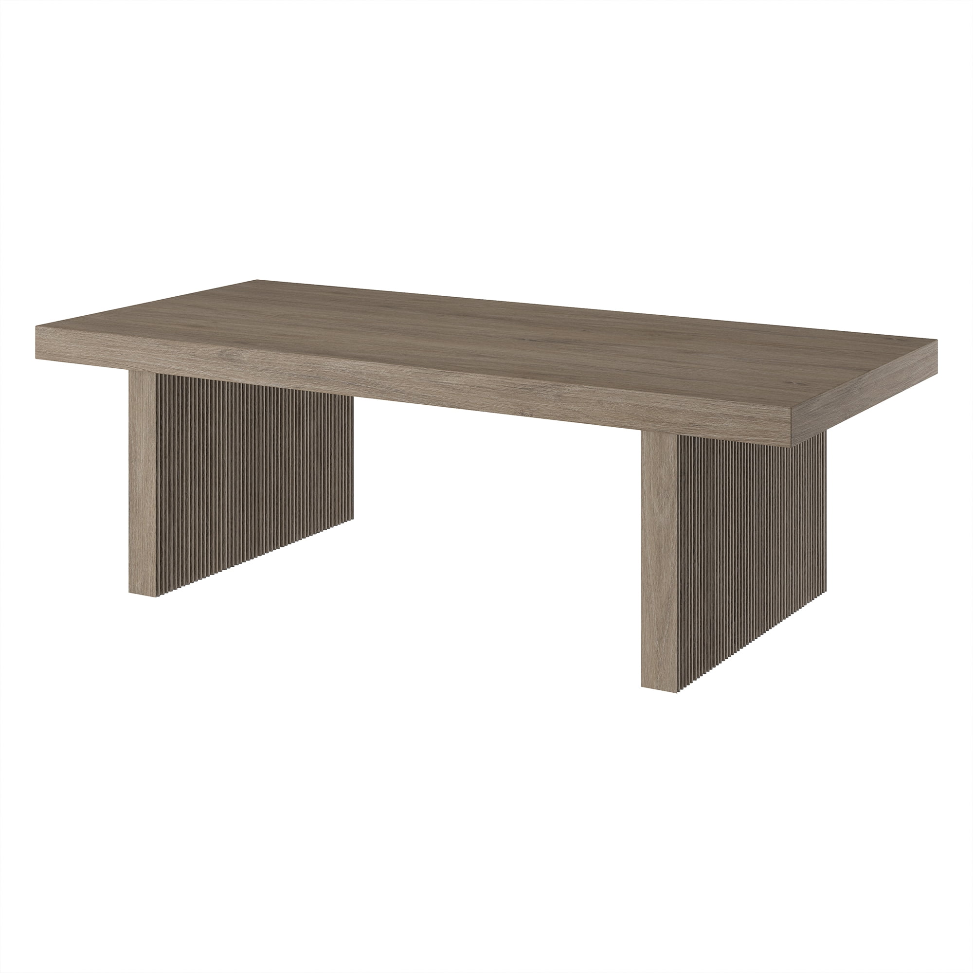 Evelyn&Zoe Modern/Contemporary 48" Wide Antiqued Gray Oak Coffee Table