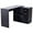 Black, variant on HomCom L Shaped Computer Desk Workstation with Storage Shelves and Cabinet for Home & Office Contemporary Style