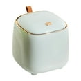 thumbnail image 2 of Cubo de basura de escritorio con tapa tipo Cubos de basura de lujo ligeros Herramientas de limpieza Papelera para baño Encimera Cocina Vanity Verde claro Macarena bote de basura de escritorio, 2 of 8