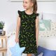 thumbnail image 4 of Balery Cool Gamepad Camisón de princesa para niñas, pijama de algodón con mangas abullonadas, suave y bonito.-Small, 4 of 6