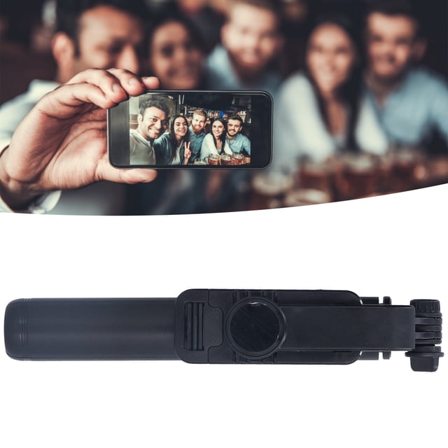 Selfie Stick, Easy To Use 360-degree Rotation Tripod + Selfie Rotating Selfie Stick for Android System/Android 4.3 or Above/iOS Black