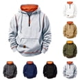 thumbnail image 4 of Ruyang Half Zip Hoodies for Boys Oversized School Preppy Hooded Sweatshirt Teenager Trendy Athletic Pullover Sweaters, 4 of 6