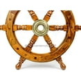 thumbnail image 5 of Wooden Ship Wheel - (16 Inches, Natural Wood), 5 of 6