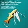 thumbnail image 1 of PEONAVET Kitchen Gadgets Multifunctional Foldable Keychain Stainless Steel Toothpick Knife Pick Teeth Carry Ultra-fine Anti-plug Tooth Hook Crochet Can Open Bottle Buckle Teeth Kitchen Appliances, 1 of 4