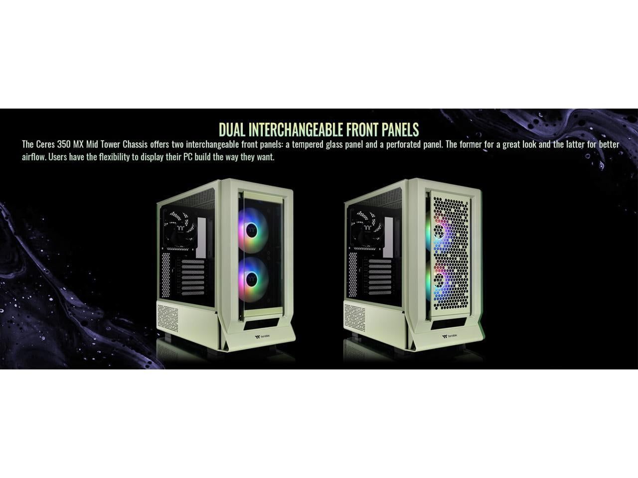 Thermaltake Ceres 350 MX ATX Mid Tower Chassis Macha Green CA-1Z3-00MEWN-00