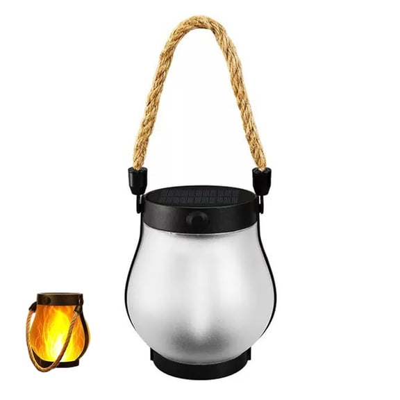 Solar Flickering Flame Garden Lights with Realistic LED Fire Effect and Weatherproof Design Plastic Texture for Outdoor