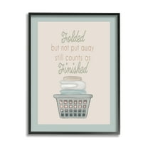 Stupell Industries Funny Folded Laundry Phrase Typography Painting Black Framed Art Print Wall Art, 11 x 14