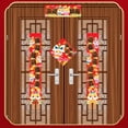 thumbnail image 1 of Airle 1 Set New Year Couplets with Blessing Words Cartoon Design Coated Paper 2023 Chinese Rabbit Year Spring Festival Porch Signs Decor for Office, 1 of 8