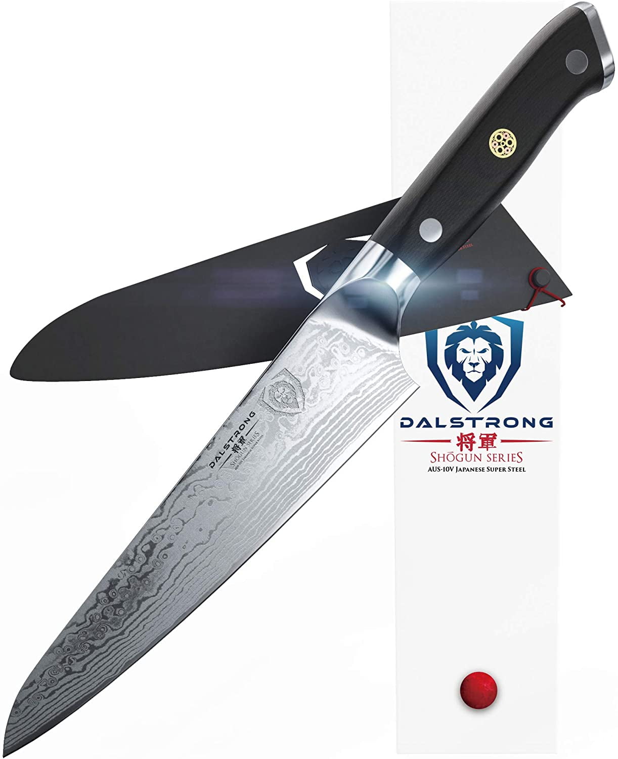 DALSTRONG Carving Knife & Fork Set - 9 inch - Shogun Series ELITE -  Damascus Carving Set - Japanese AUS-10V Super Steel Kitchen Knife - BBQ Set  