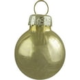 24Piece Shiny and Matte Gold Mini Glass Ball Christmas Ornament Set 1