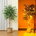thumbnail image 3 of DR.Planzen 5 feet Artificial Ficus Tree, Tall Lifelike Greenery with Natural Wood Trunk for Living Room, office floor and corner decor, 3 of 12