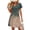 Khaki, variant on Summer Dresses for Women 2026 Casual Plus Size V Neck Floral Print Dress Beach Vacation Sundress Modest Dresses