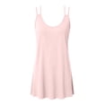 thumbnail image 3 of Kukoosong Women's Sleeveless Spaghetti Strap Tank Dress, Scoop Neck Mini Casual Loose Flowy A-Line Slip Dress, Soft Stretchy Summer Nightgown for Home Use, 3 of 7