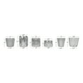 Koyal Wholesale Silver Mixed Mercury Glass Candle Holders, 6−Pack
