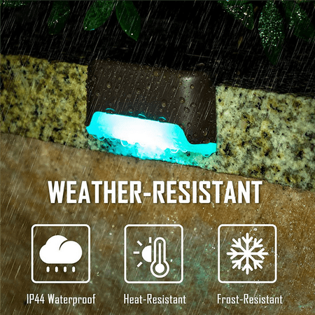 

16Pcs Solar Deck Lights Outdoor Step Lights Waterproof LED Solar LightsWall Light Balcony Fence Solar Lights(Multicolor)