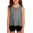 thumbnail image 5 of hengsof Girls Tank Tops Fashion Striped Print Sleeveless Shirts Basic Crew Neck Tees Summer Casual Top for Kids, 5 of 8