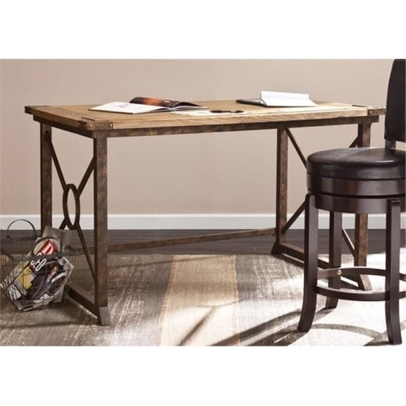 Bowery Hill Tilt-Top Drafting Desk in Oak