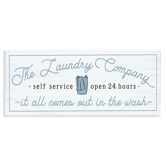 Laundry Company All Comes Out In Wash Typography Graphic Art Unframed Art Print Wall Art