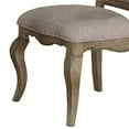 thumbnail image 3 of Acme Furniture Chelmsford Side Chair (Set-2) Beige Fabric & Antique Taupe, 3 of 6
