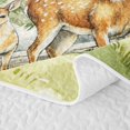 thumbnail image 5 of Manfei Kawaii Squirrel Twin Quilt Set,Cute Deer Twin Coverlet Set,Green,2-Piece, 5 of 7