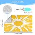 thumbnail image 2 of Ironing Mat Portable Ironing Blanket for Table Top Travel Ironing Pad for Washer Dryer 27.6" x 47.2" Yellow Sun Rays, 2 of 6