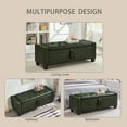 thumbnail image 5 of S-HOME 48 Inch Upholstered Tufted Faux Leather Storage Ottoman Bench With Easy Assembly For Bedroom And Living Room, Dark Green, 5 of 13