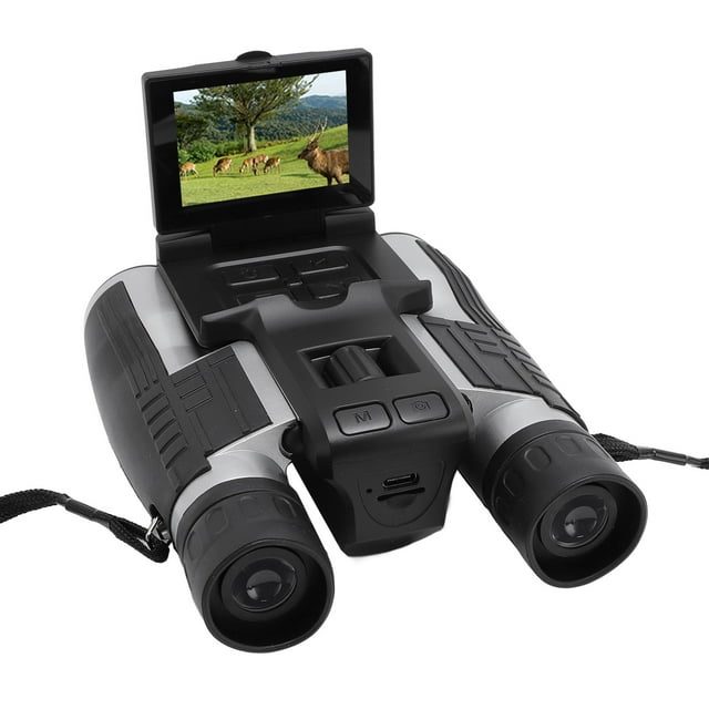 12x32 Binoculars with Camera, Digital Binoculars with 8X Digital Zoom & 2.4 Inch IPS Screen, 2.5K Video & 48MP Photo Recorder for Bird Watching Travel Concert