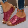thumbnail image 2 of Dakaela Womens Summer Beach Sandals Open Toe Wedge Slides Ladies Comfortable Dressy Platform Slippers, 2 of 5